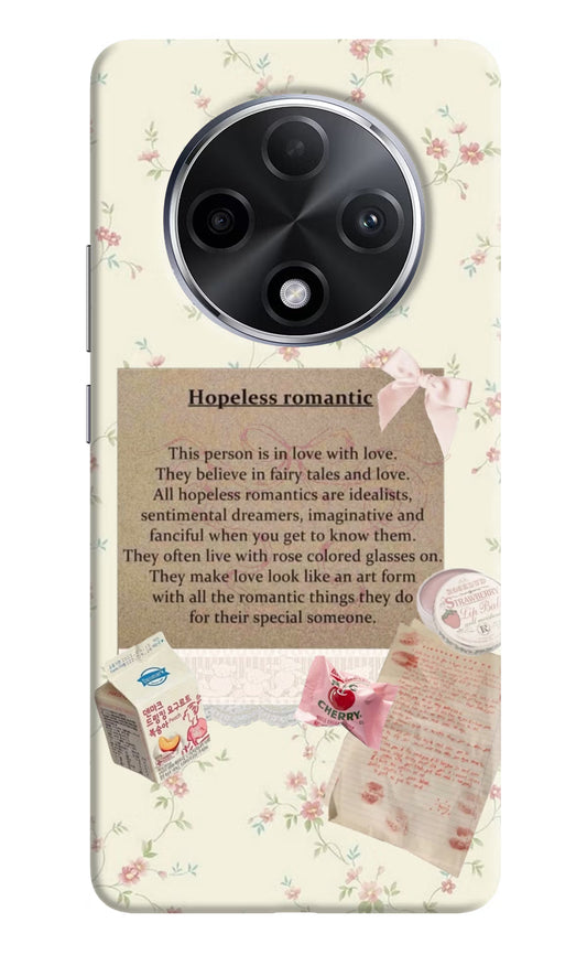 Hopeless Romantic Oppo F27 Pro Plus Hard Case Back Cover by Casekaro