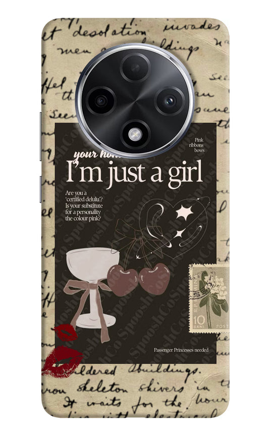 I am just a girl Oppo F27 Pro Plus Hard Case Back Cover by Casekaro
