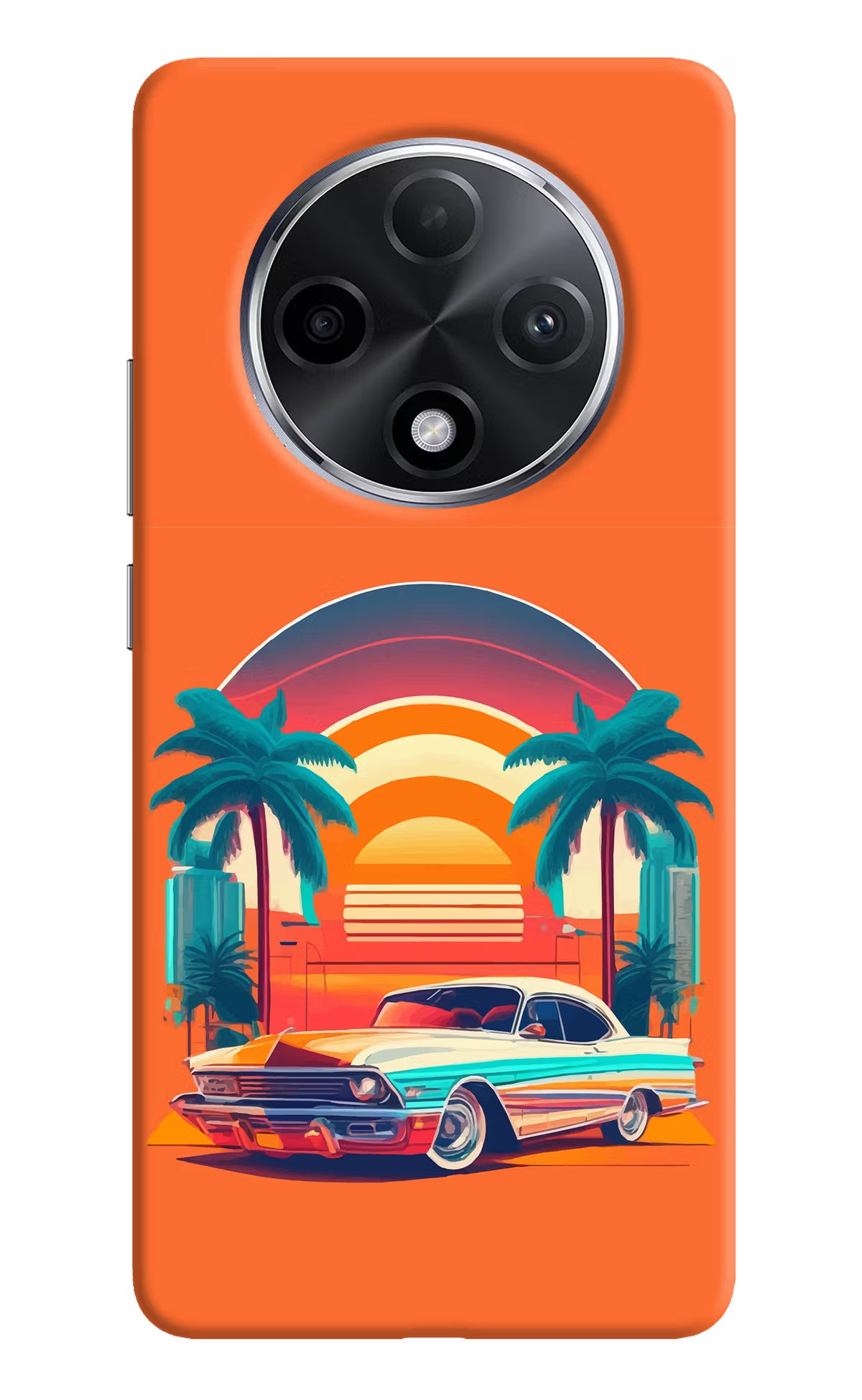 Palm Drive 80s Oppo F27 Pro Plus Hard Case Back Cover by Casekaro