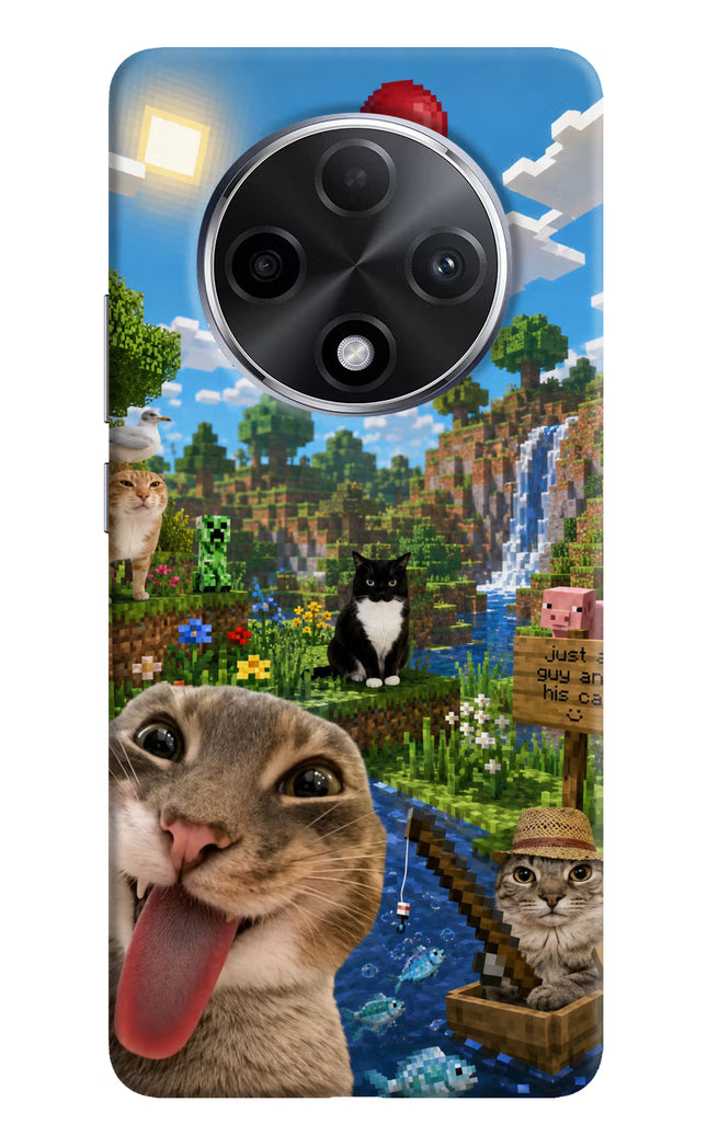 Minecraft Cat Chaos Oppo F27 Pro Plus Hard Case Back Cover by Casekaro