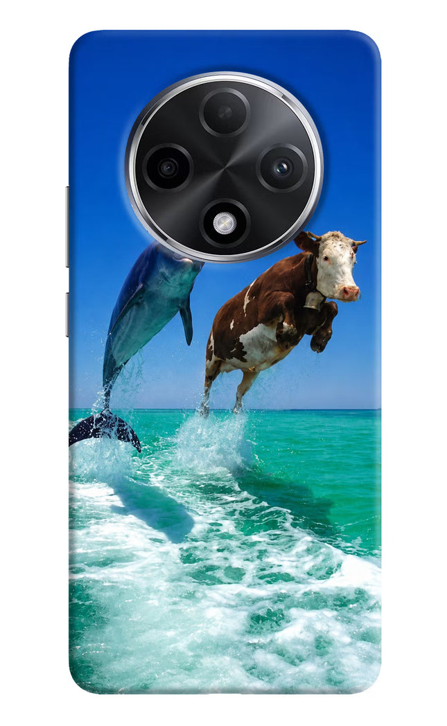 Dolphin vs Cow Oppo F27 Pro Plus Hard Case Back Cover by Casekaro