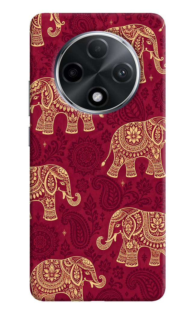 Maroon Elephant Oppo F27 Pro Plus Back Cover