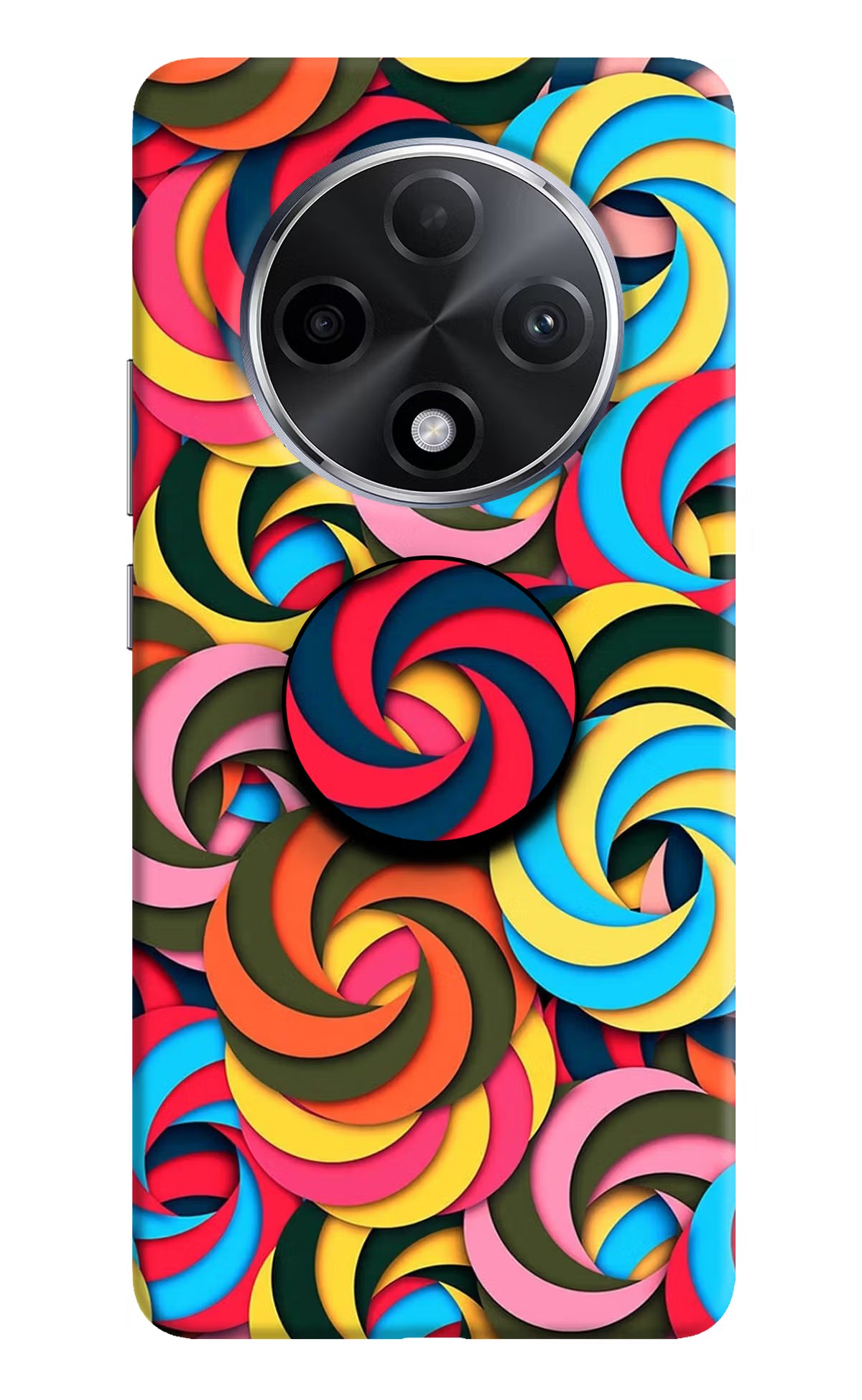 Spiral Pattern Oppo F27 Pro Plus Pop Case by Casekaro