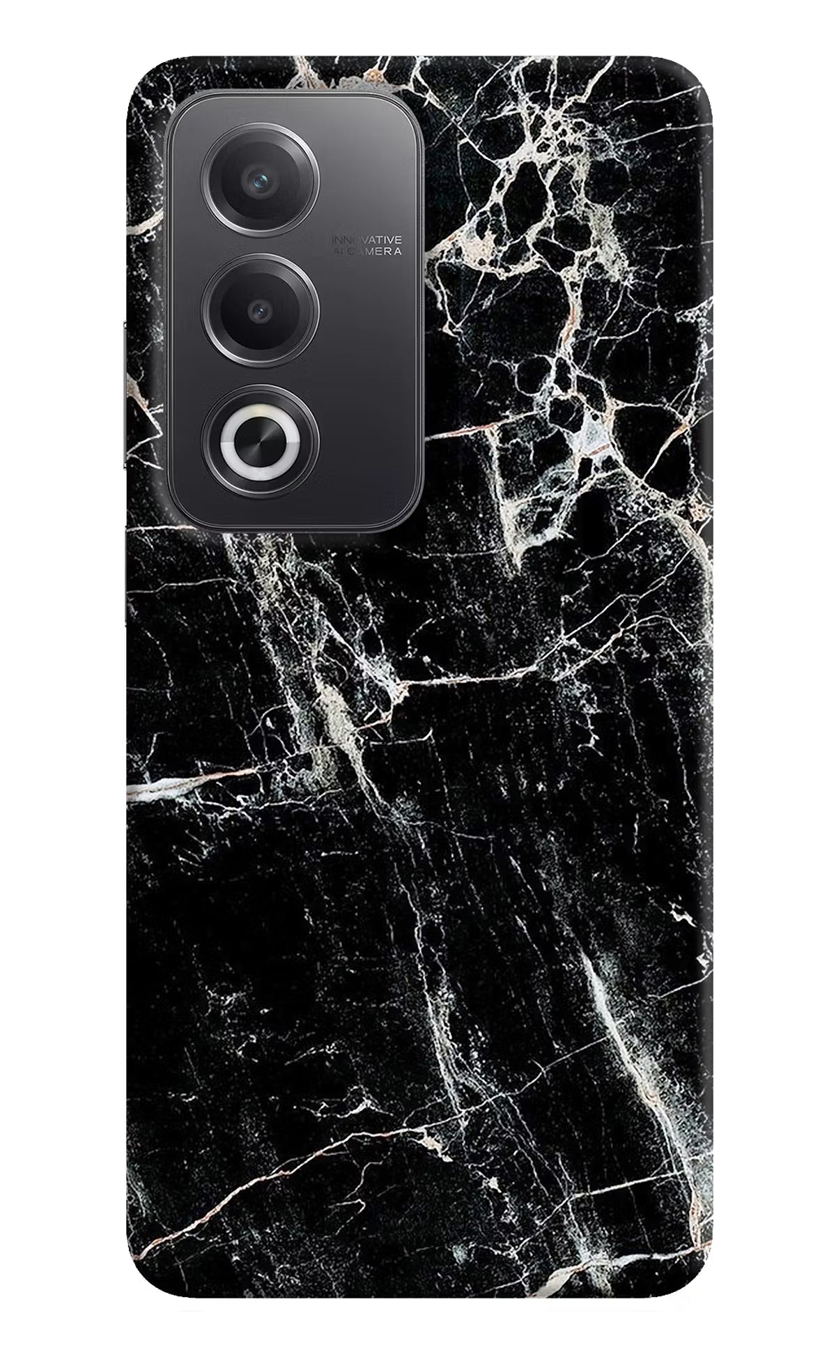 Black Marble Texture Oppo A3 Pro 5G Hard Case Back Cover by Casekaro