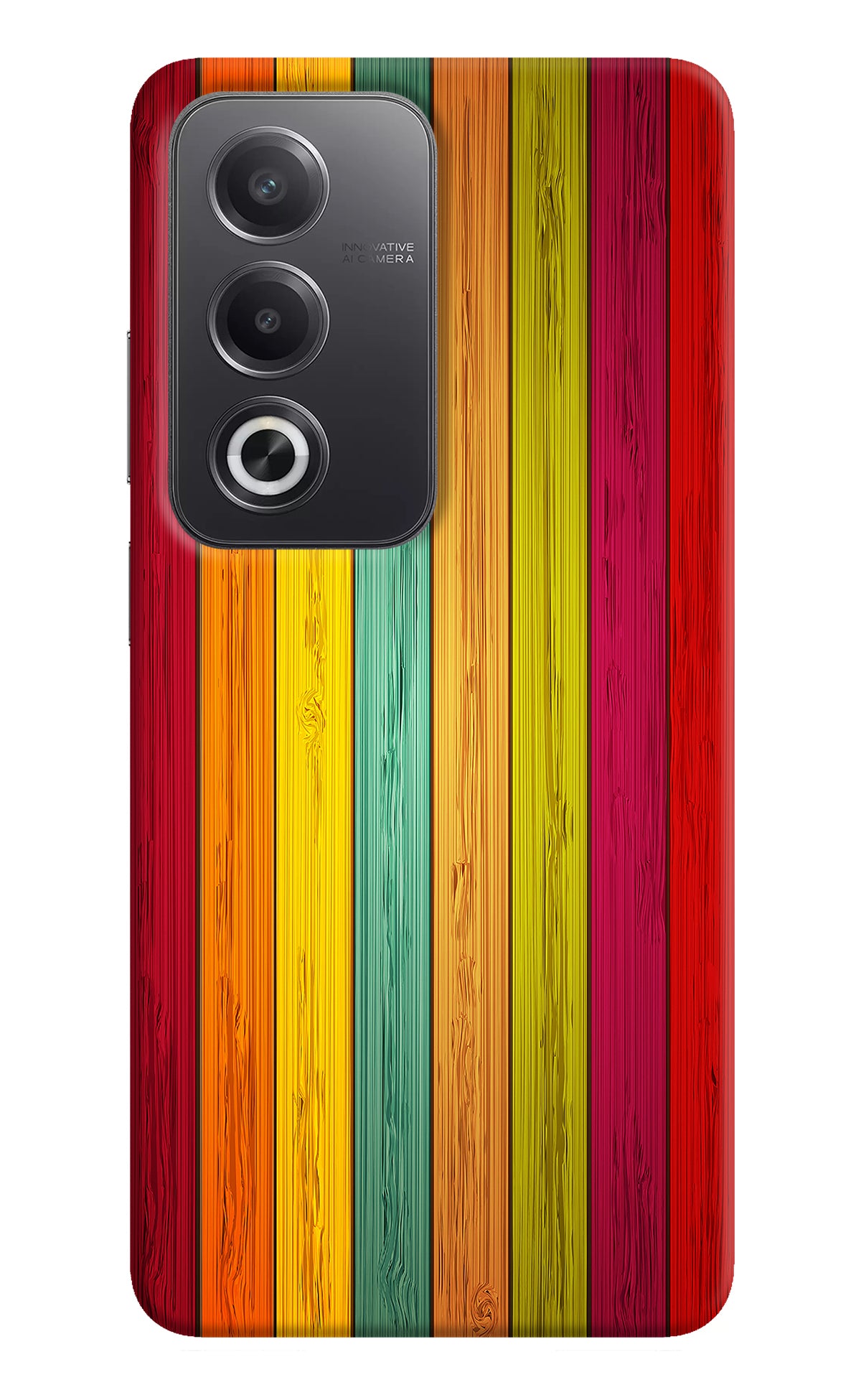 Multicolor Wooden Oppo A3 Pro 5G Back Cover