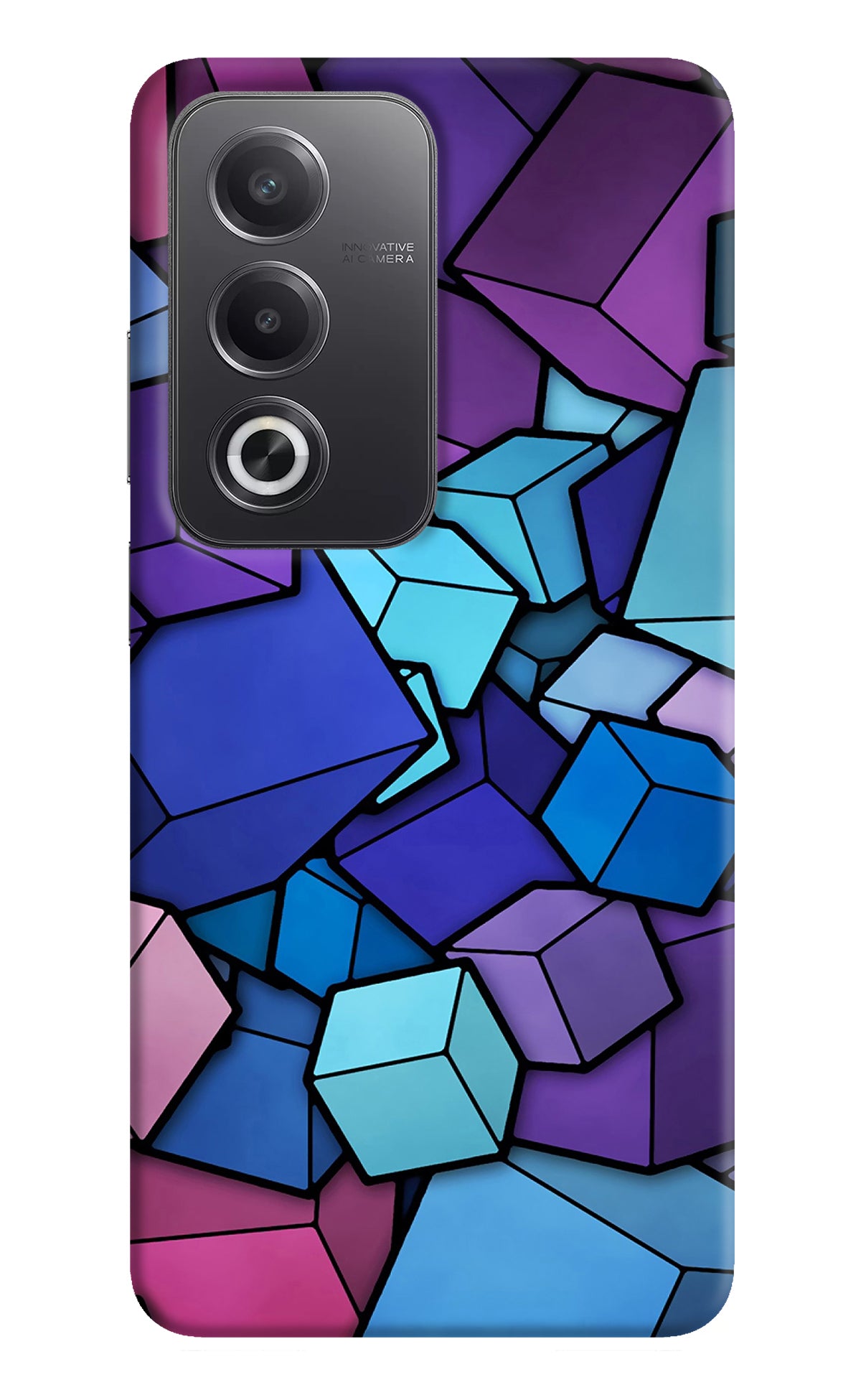 Cubic Abstract Oppo A3 Pro 5G Back Cover