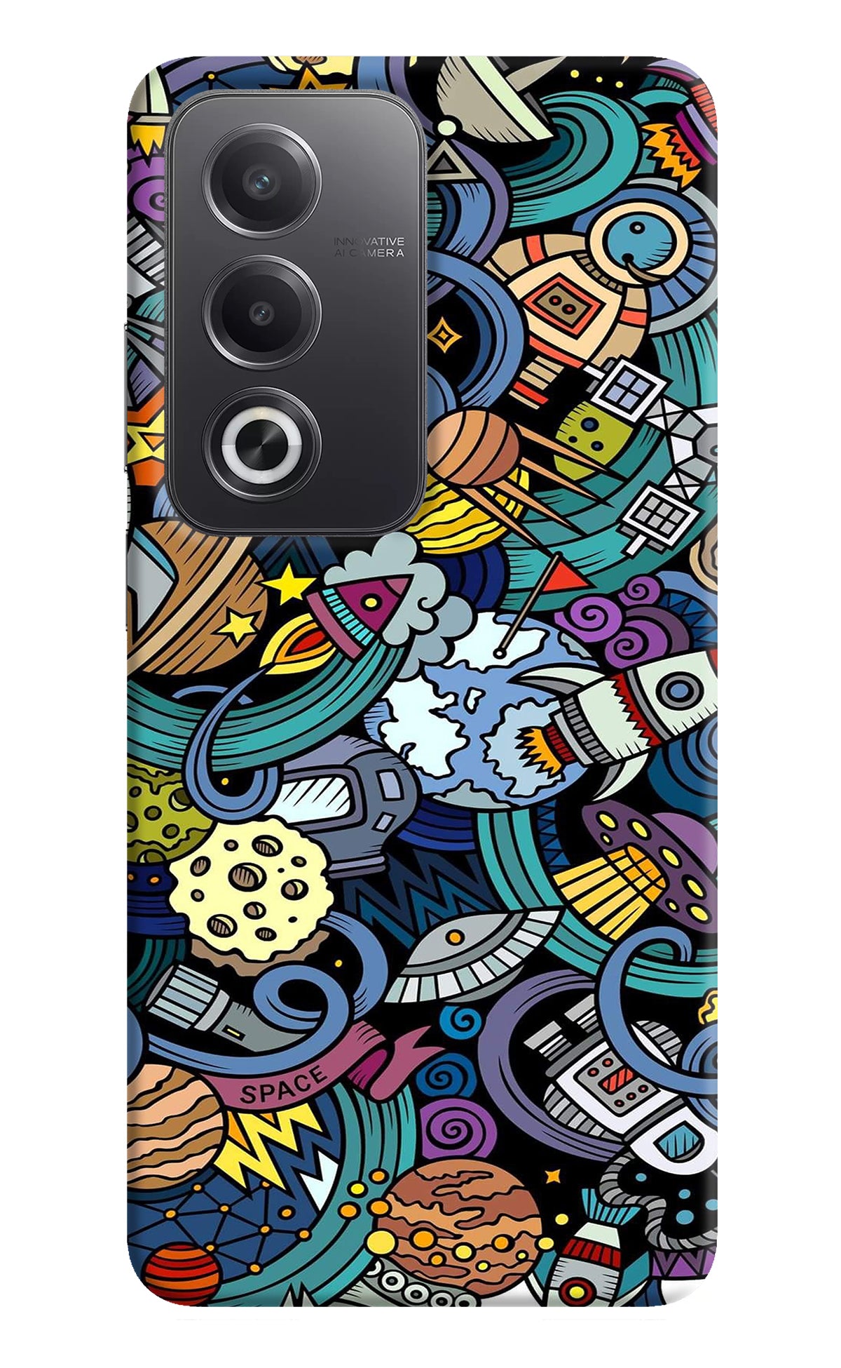 Space Abstract Oppo A3 Pro 5G Back Cover