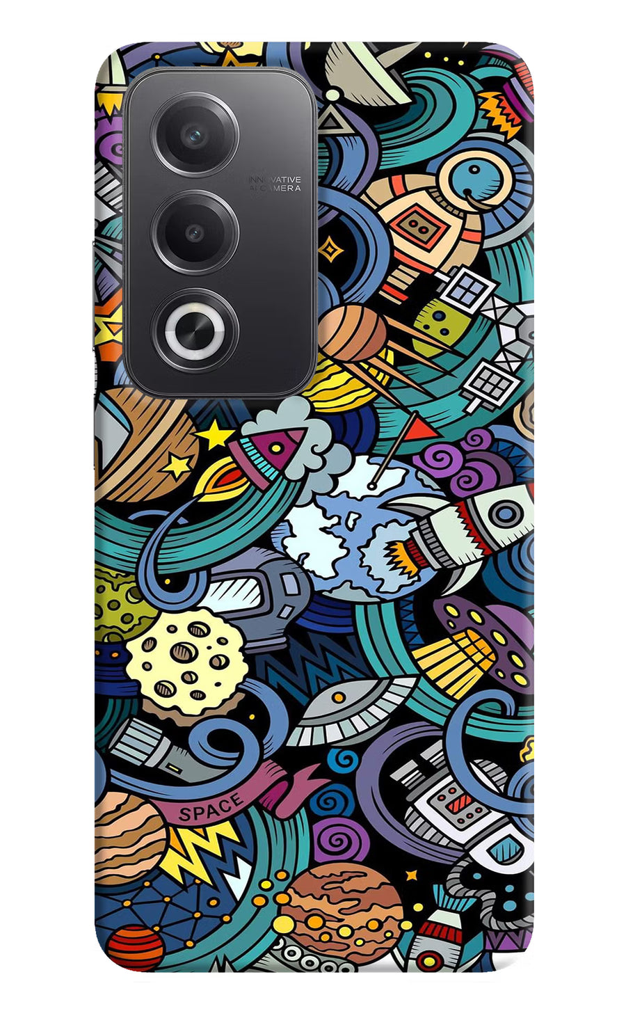 Space Abstract Oppo A3 Pro 5G Back Cover, Hard case
