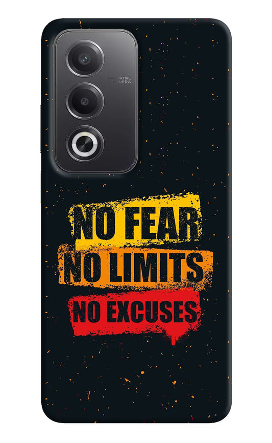 No Fear No Limits No Excuse Oppo A3 Pro 5G Hard Case Back Cover by Casekaro