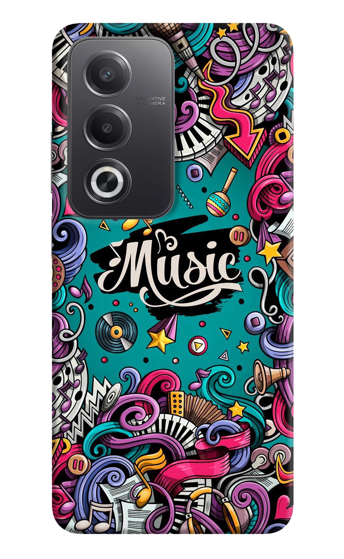 Music Graffiti Oppo A3 Pro 5G Back Cover