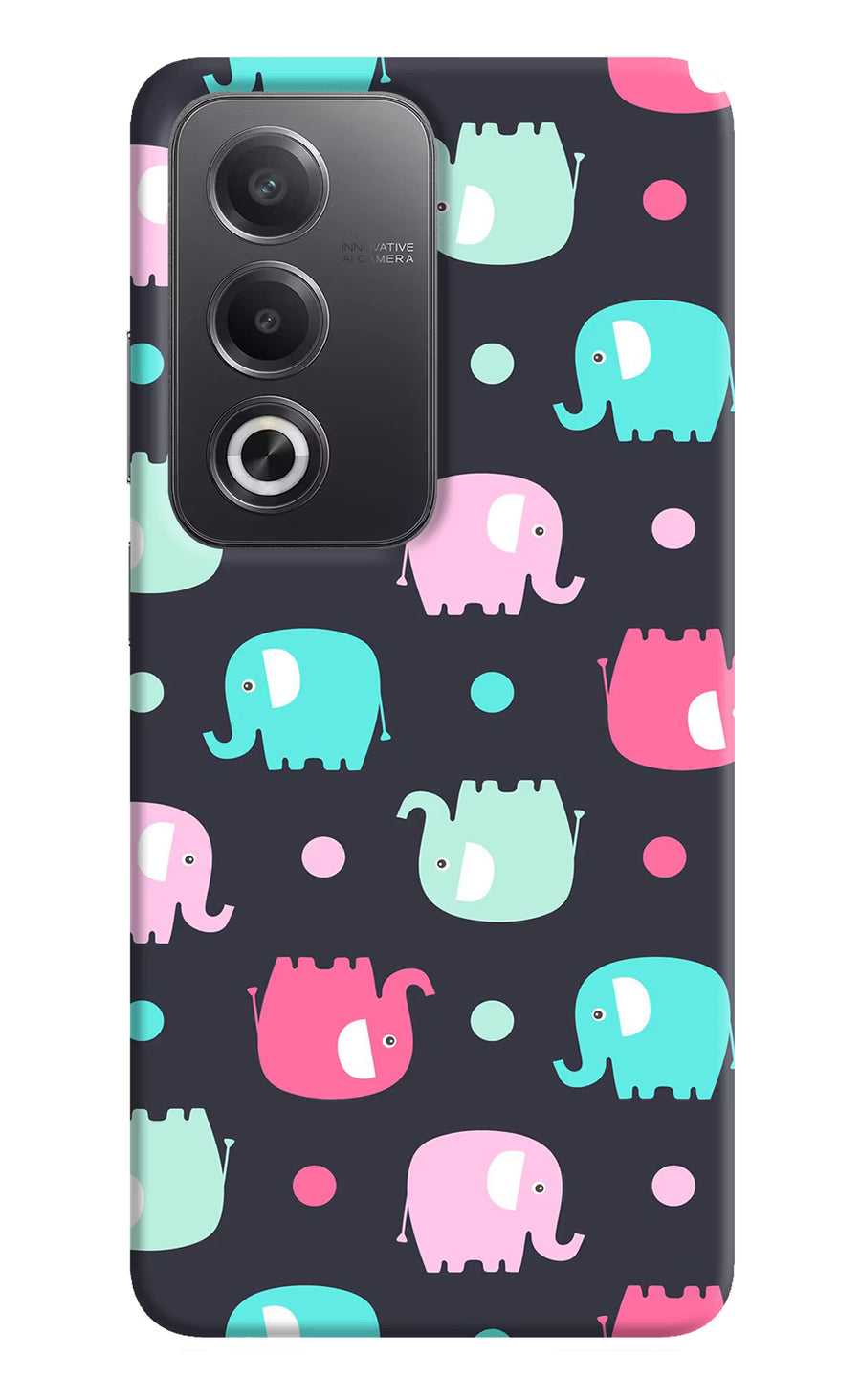 Elephants Oppo A3 Pro 5G Back Cover, Hard case