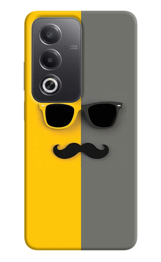 Sunglasses with Mustache Oppo A3 Pro 5G Hard Case Back Cover by Casekaro