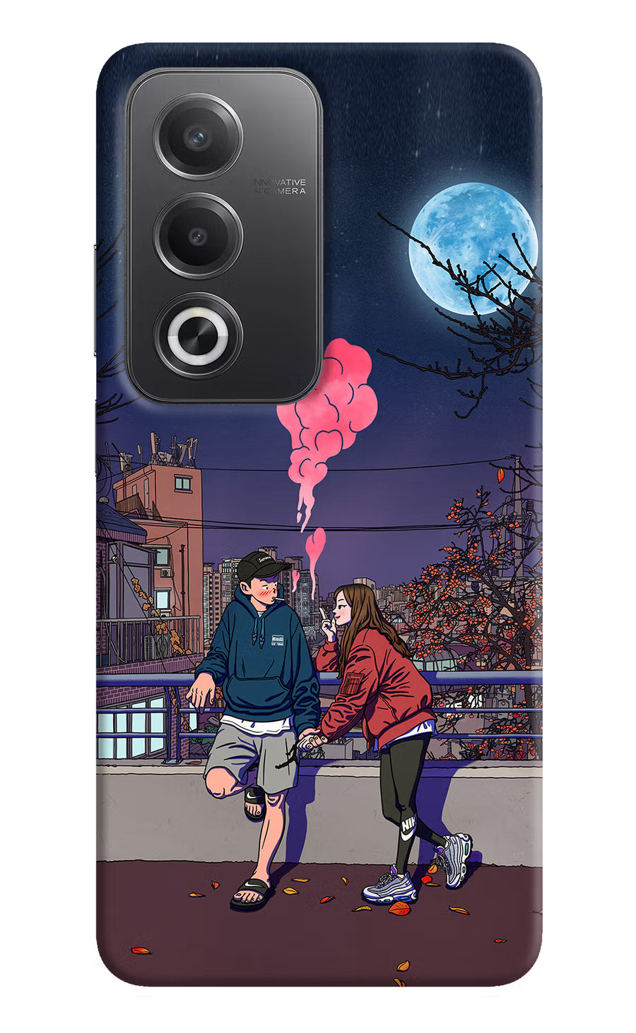 Chilling Couple Oppo A3 Pro 5G Back Cover, Hard case