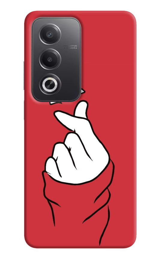 Korean Love Sign Oppo A3 Pro 5G Hard Case Back Cover by Casekaro