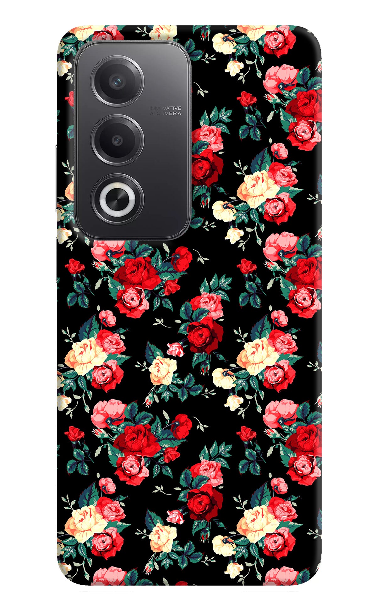 Rose Pattern Oppo A3 Pro 5G Back Cover