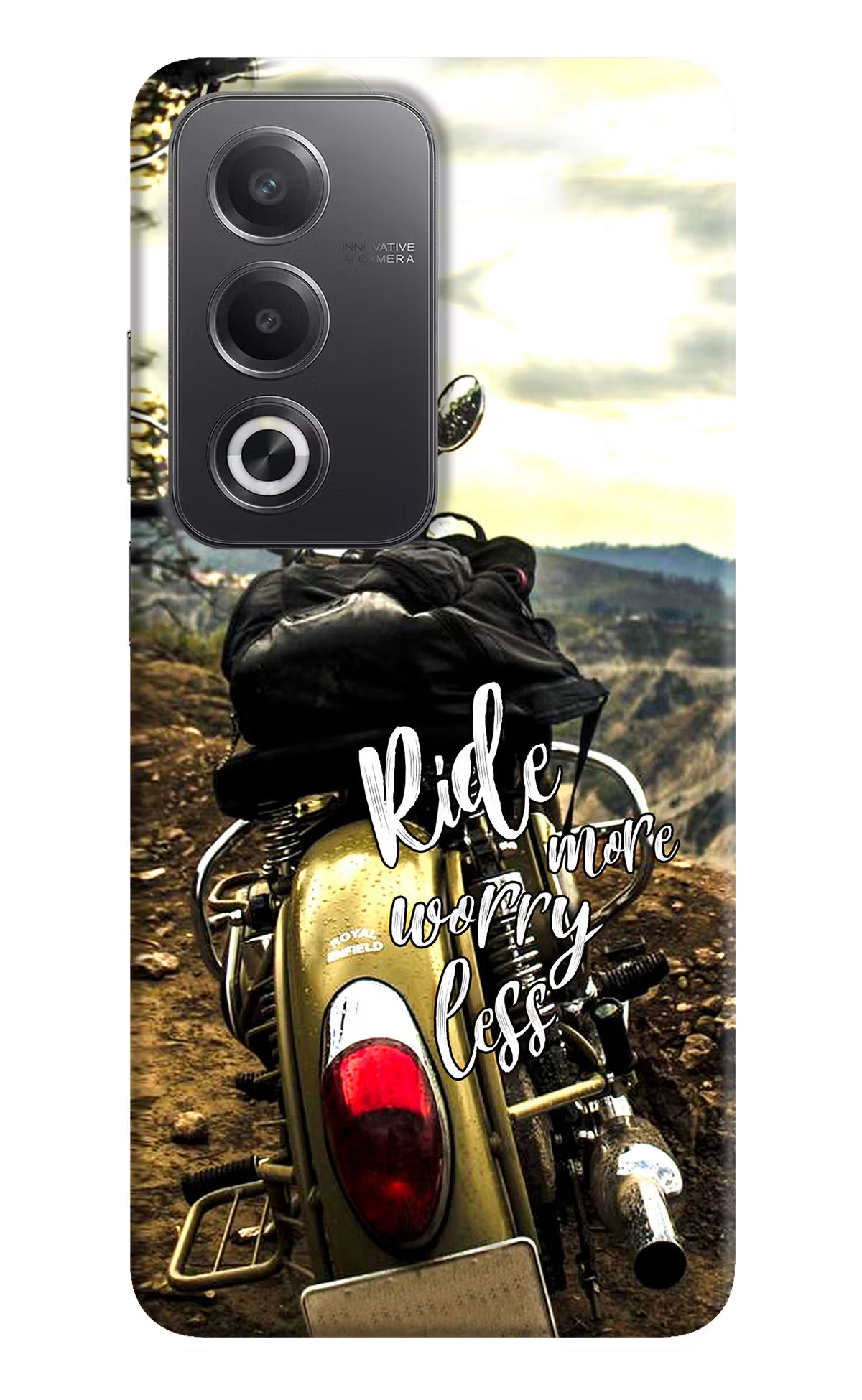 Ride More Worry Less Oppo A3 Pro 5G Hard Case Back Cover by Casekaro