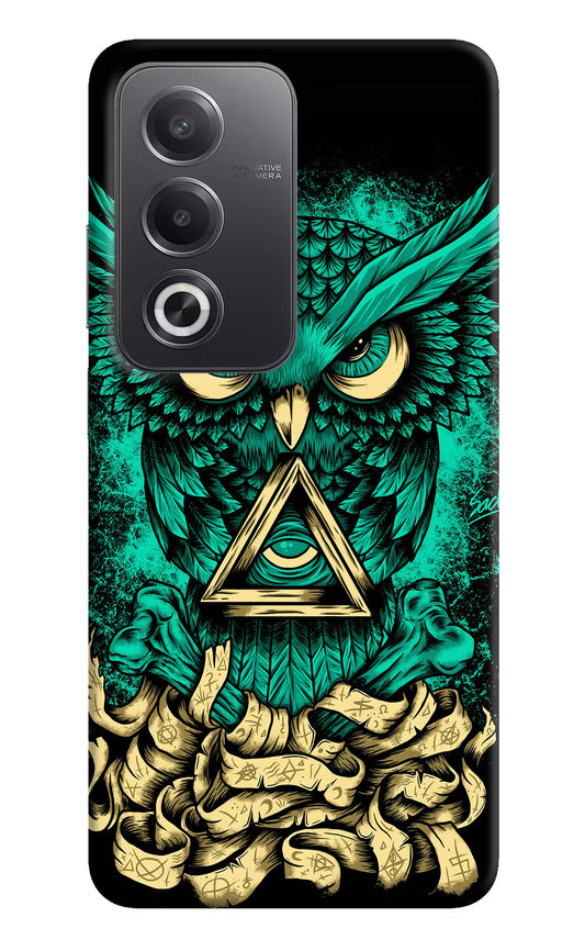 Green Owl Oppo A3 Pro 5G Hard Case Back Cover by Casekaro