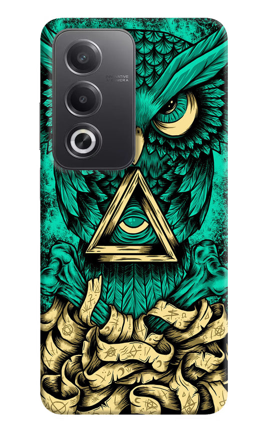 Green Owl Oppo A3 Pro 5G Hard Case Back Cover by Casekaro