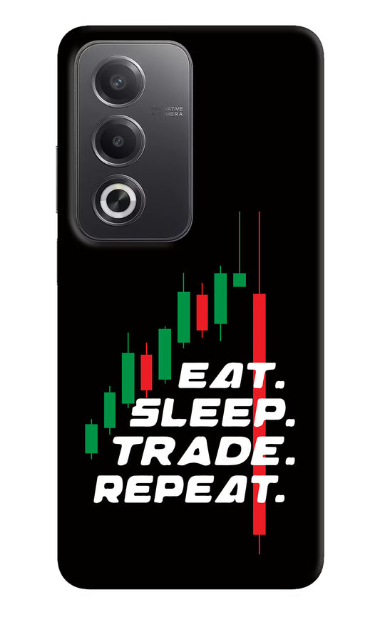 Eat Sleep Trade Repeat Oppo A3 Pro 5G Hard Case Back Cover by Casekaro