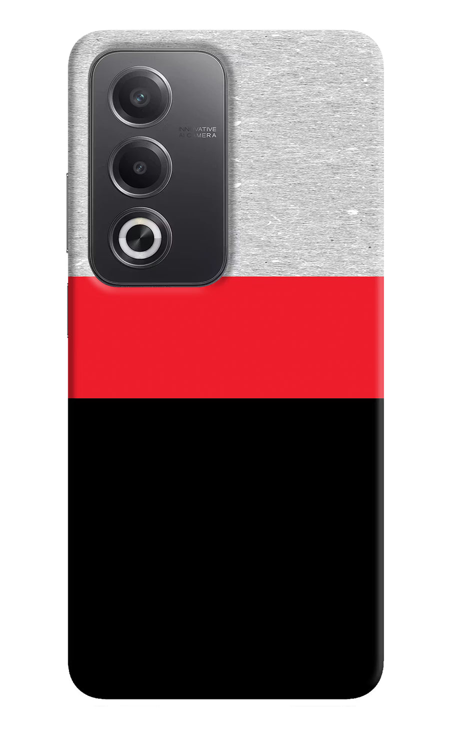Tri Color Pattern Oppo A3 Pro 5G Back Cover, Hard case