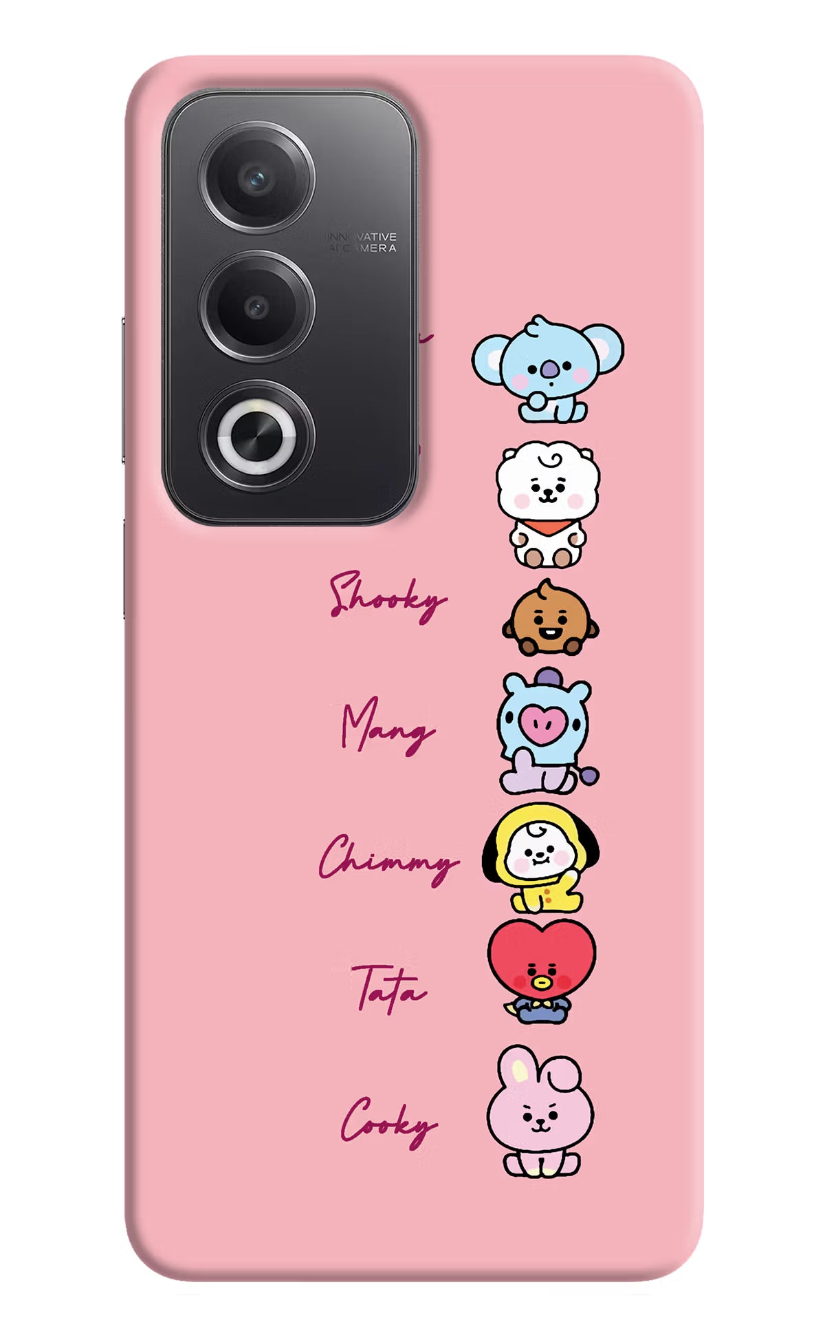BTS names Oppo A3 Pro 5G Hard Case Back Cover by Casekaro