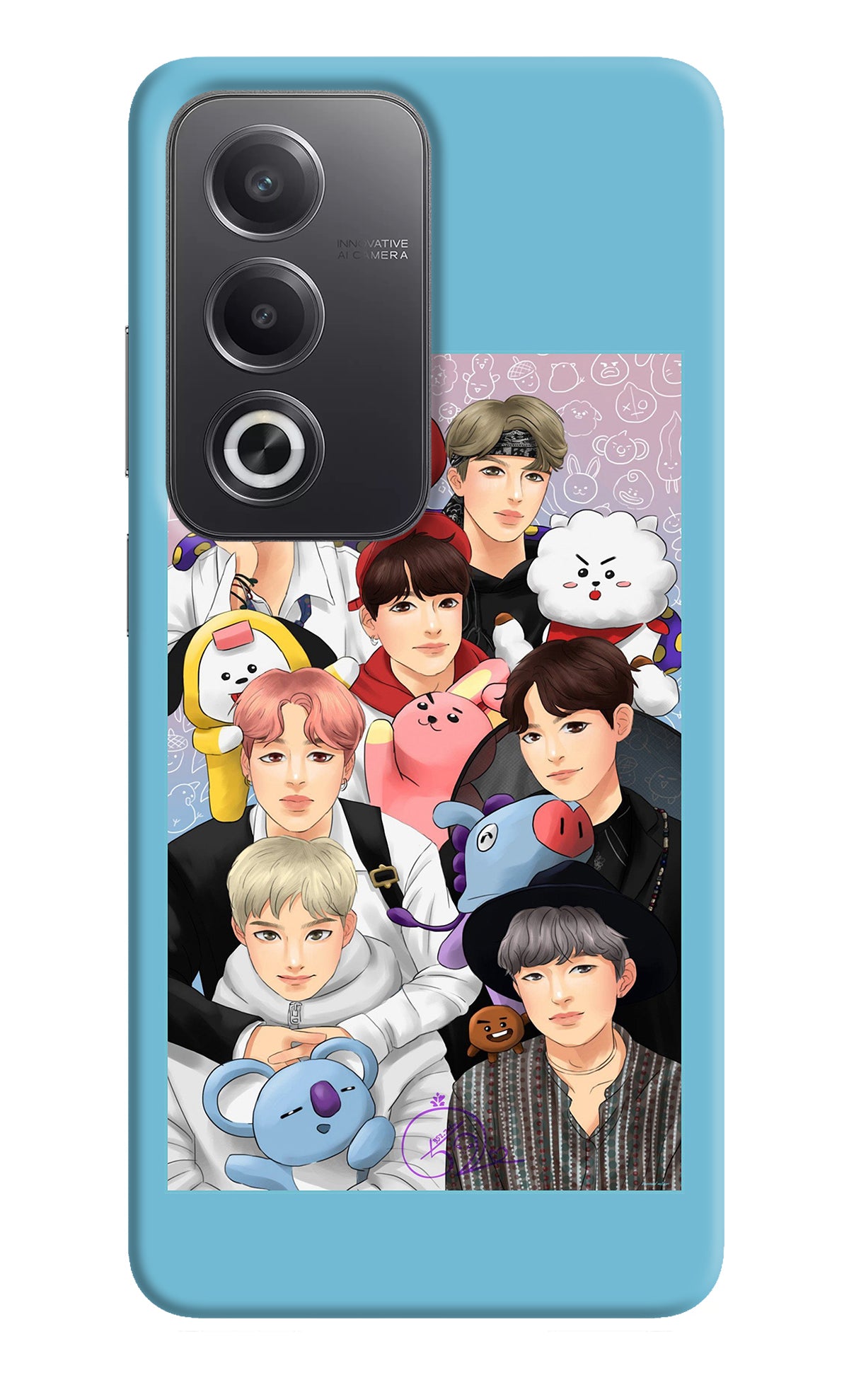 BTS with animals Oppo A3 Pro 5G Back Cover