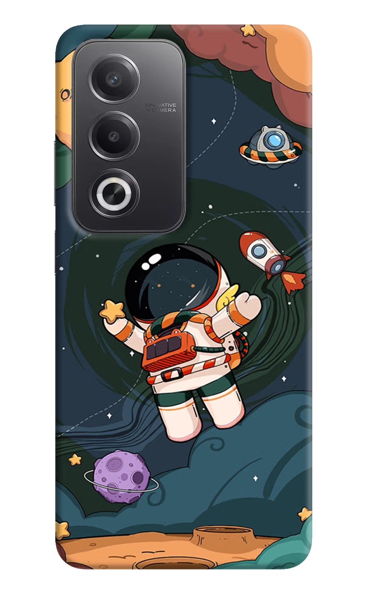 Cartoon Astronaut Oppo A3 Pro 5G Hard Case Back Cover by Casekaro