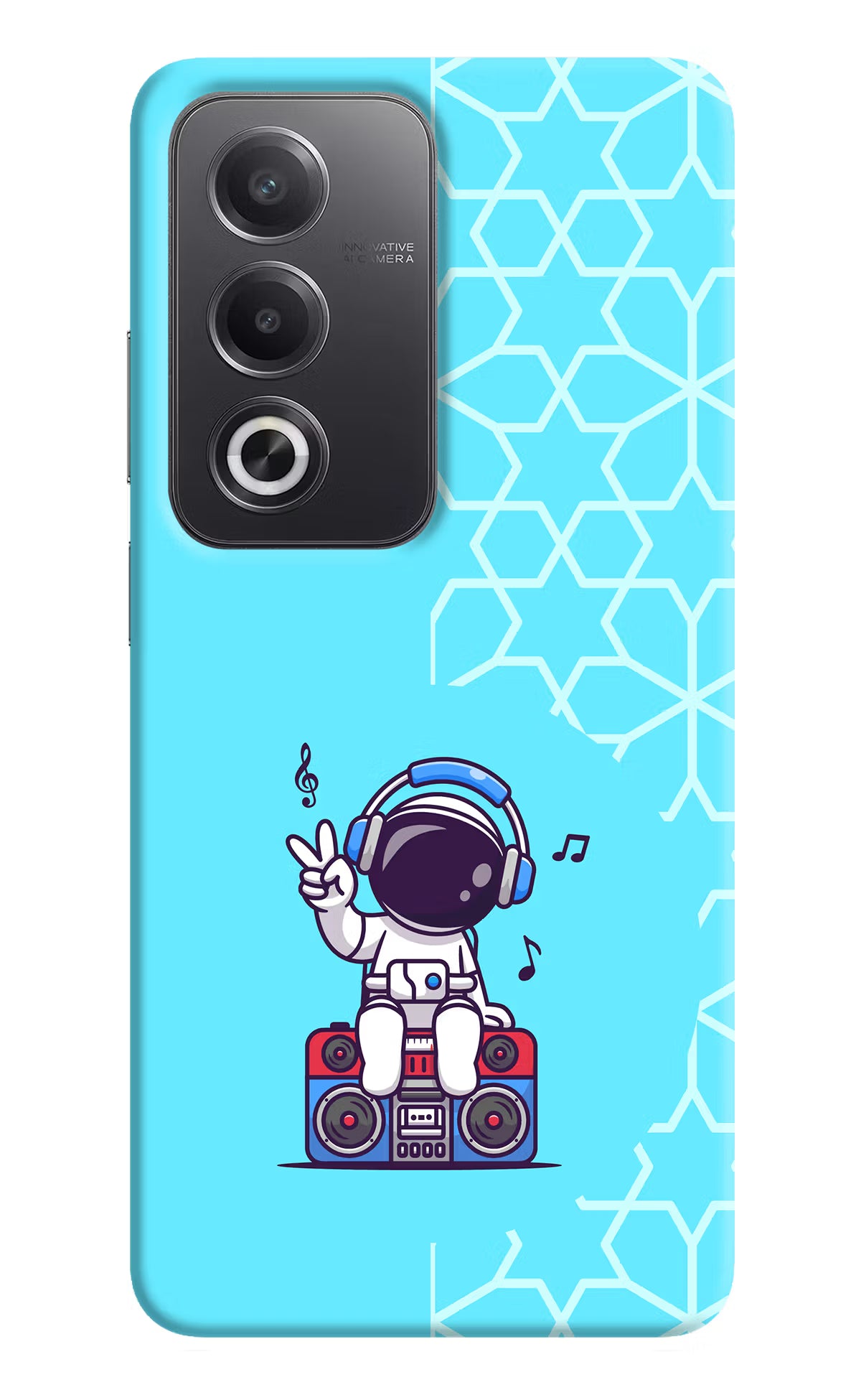 Cute Astronaut Chilling Oppo A3 Pro 5G Hard Case Back Cover by Casekaro