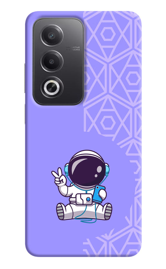 Cute Astronaut Chilling Oppo A3 Pro 5G Hard Case Back Cover by Casekaro