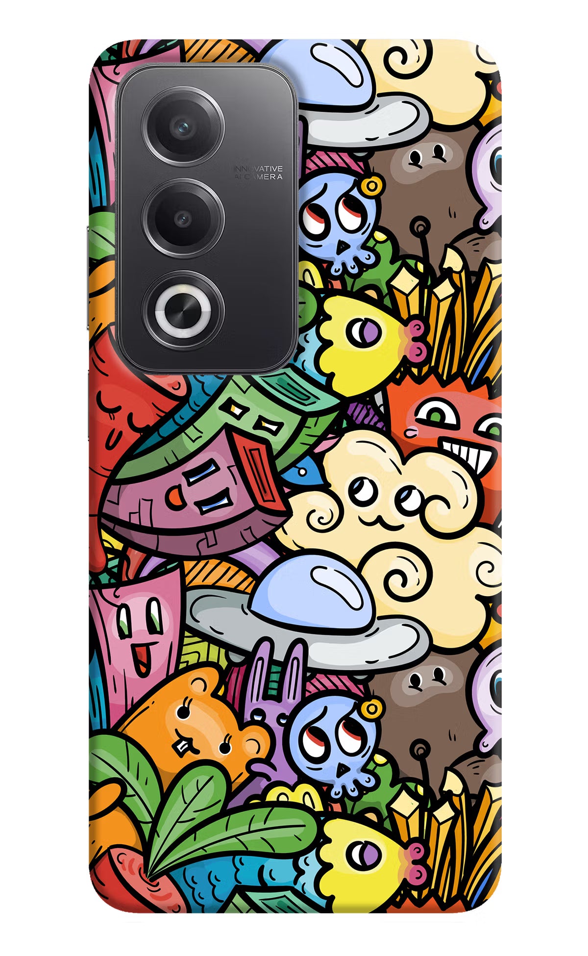 Veggie Doodle Oppo A3 Pro 5G Hard Case Back Cover by Casekaro
