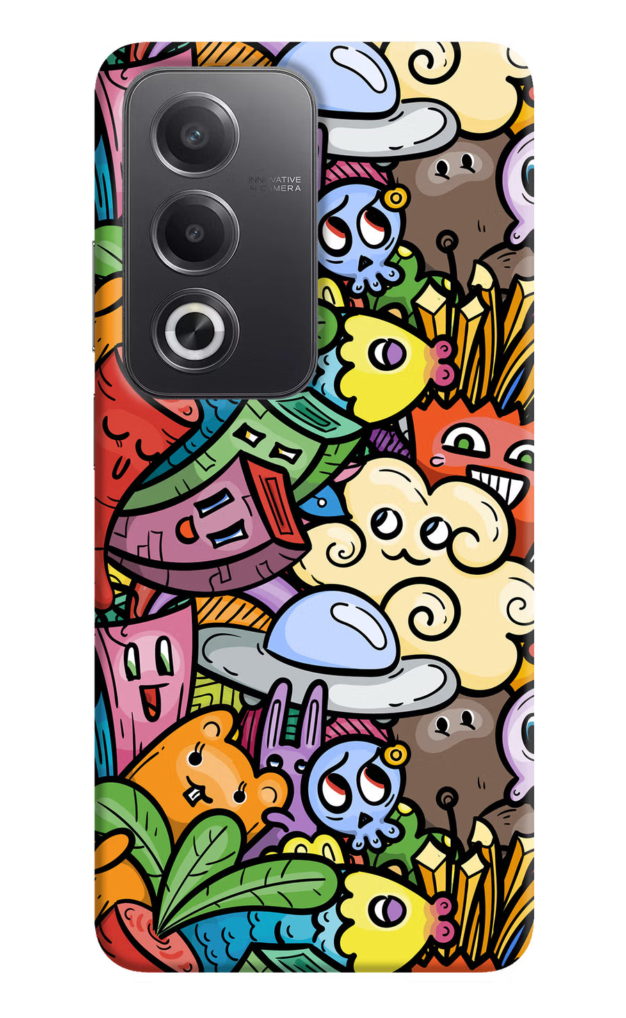 Veggie Doodle Oppo A3 Pro 5G Back Cover, Hard case