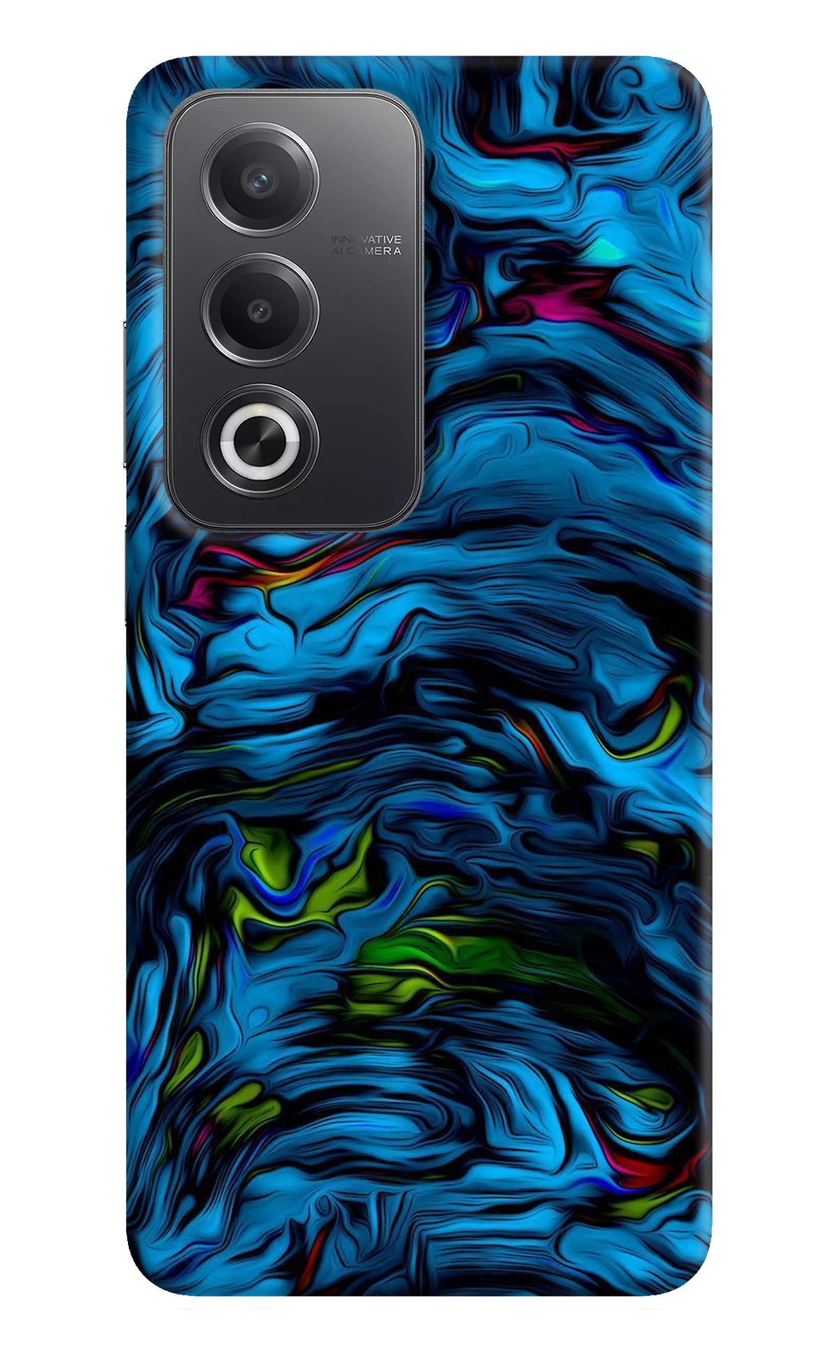 Dark Blue Abstract Oppo A3 Pro 5G Back Cover