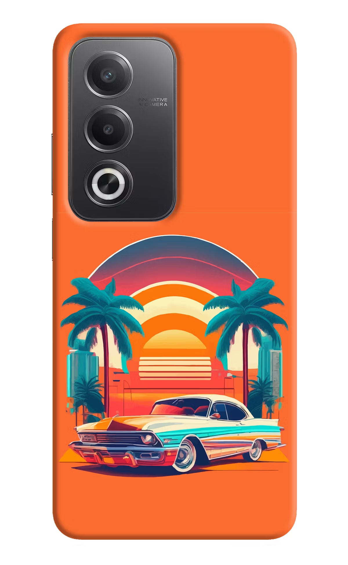 Palm Drive 80s Oppo A3 Pro 5G Hard Case Back Cover by Casekaro