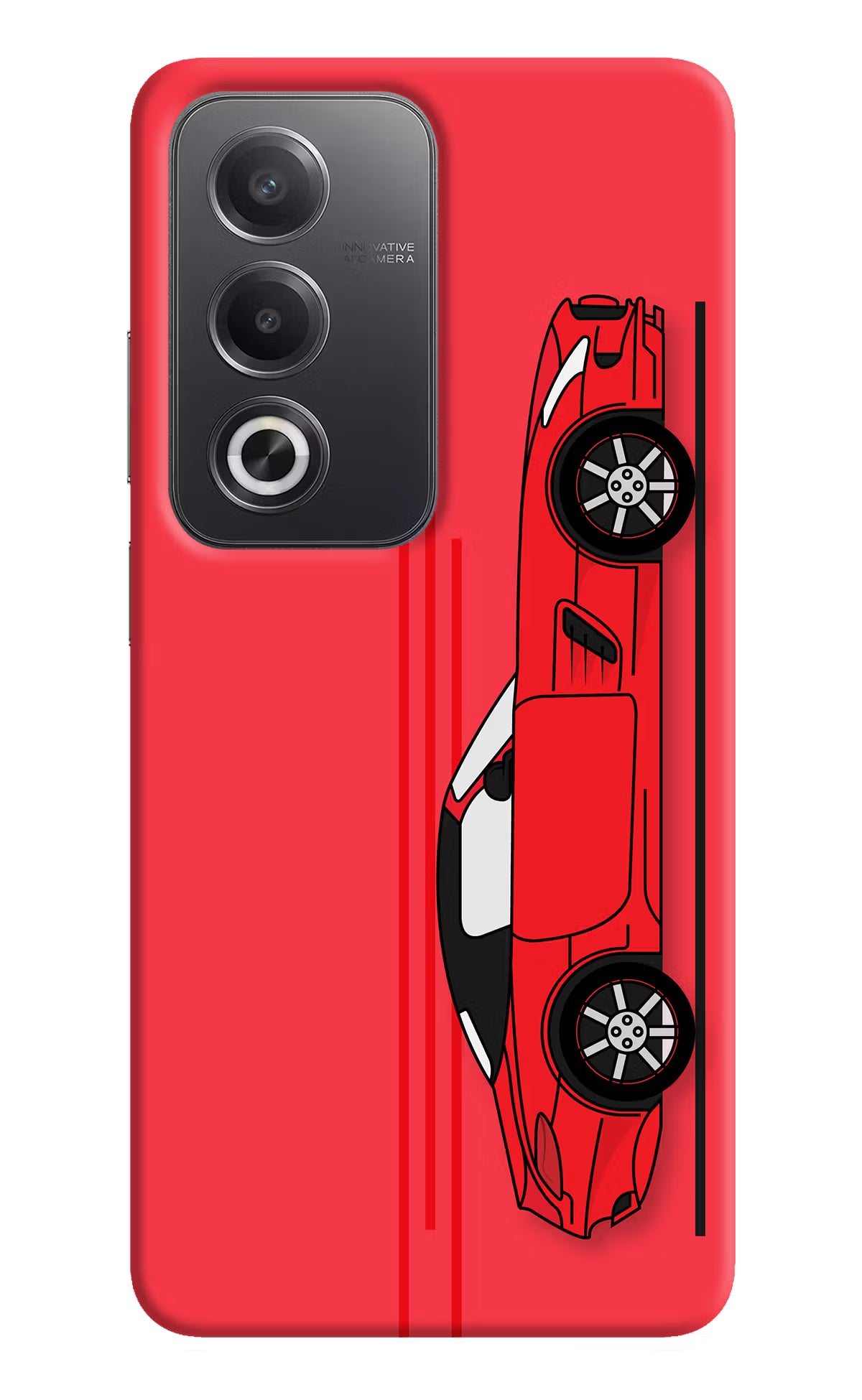 Red Velocity Oppo A3 Pro 5G Hard Case Back Cover by Casekaro