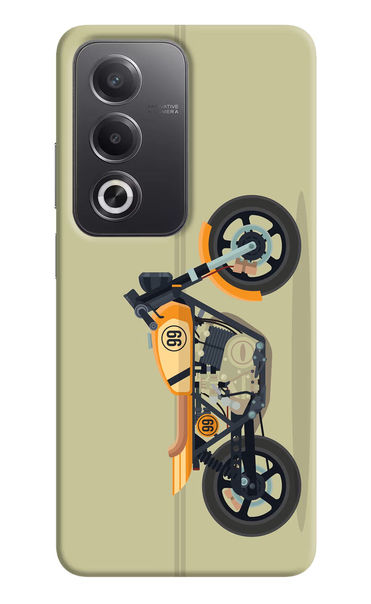 Vertical Speedster Oppo A3 Pro 5G Hard Case Back Cover by Casekaro