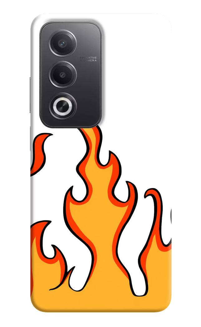 Fired Up – White Oppo A3 Pro 5G Hard Case Back Cover by Casekaro