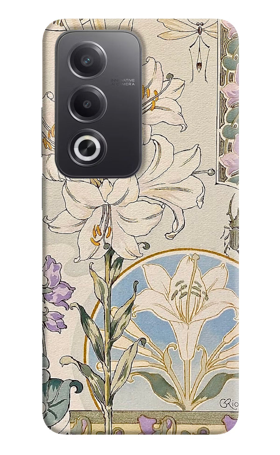 White Lily Oppo A3 Pro 5G Back Cover, Hard case