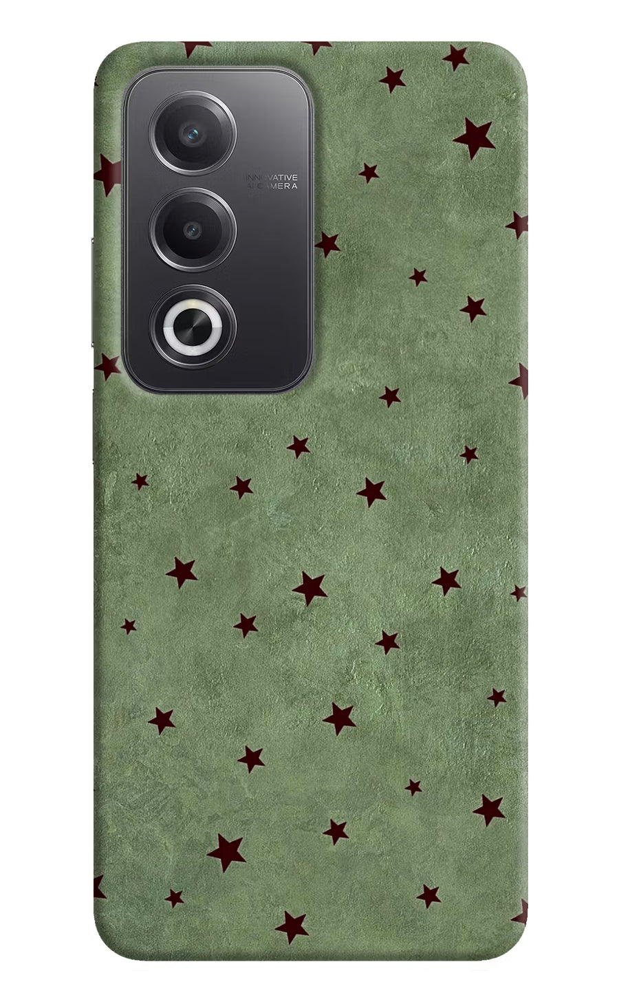 Green Stars Oppo A3 Pro 5G Back Cover, Hard case