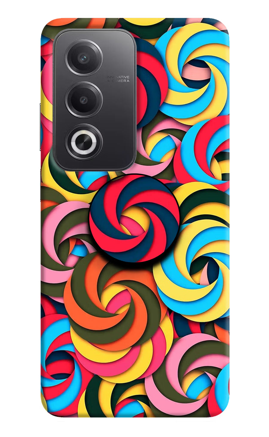 Spiral Pattern Oppo A3 Pro 5G Pop Case, Hard case