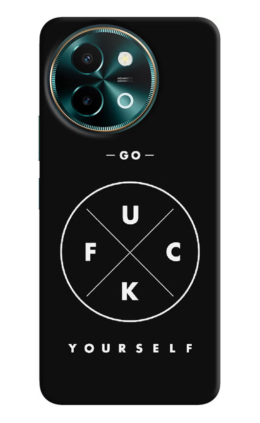 Go Fuck Yourself Vivo Y58 5G Hard Case Back Cover by Casekaro