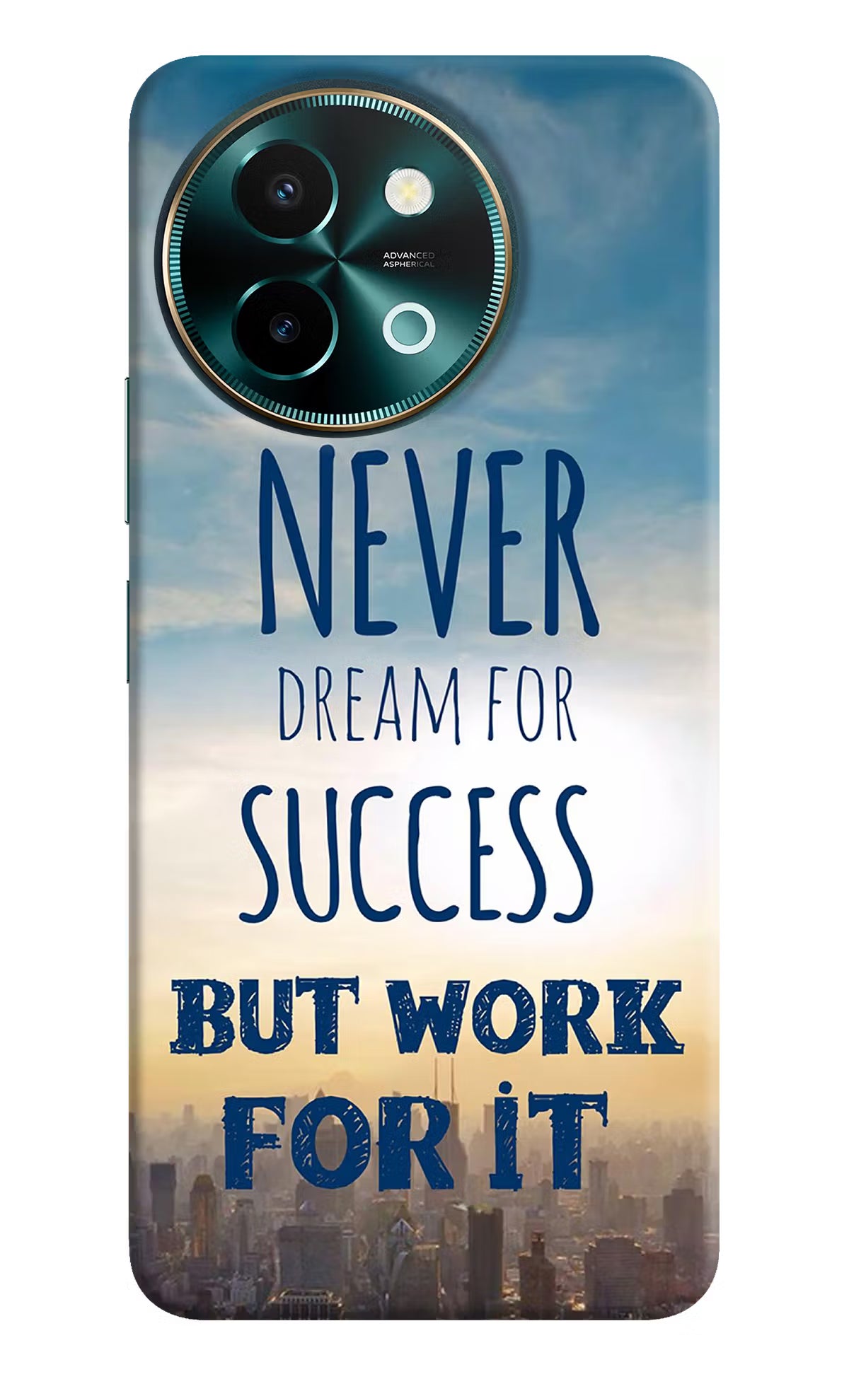 Never Dream For Success But Work For It Vivo Y58 5G Hard Case Back Cover by Casekaro