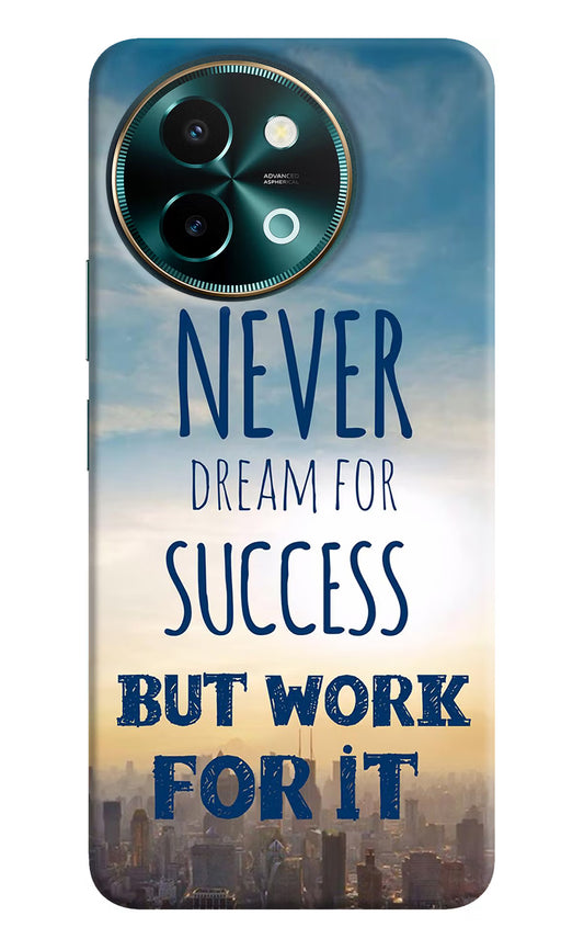 Never Dream For Success But Work For It Vivo Y58 5G Hard Case Back Cover by Casekaro