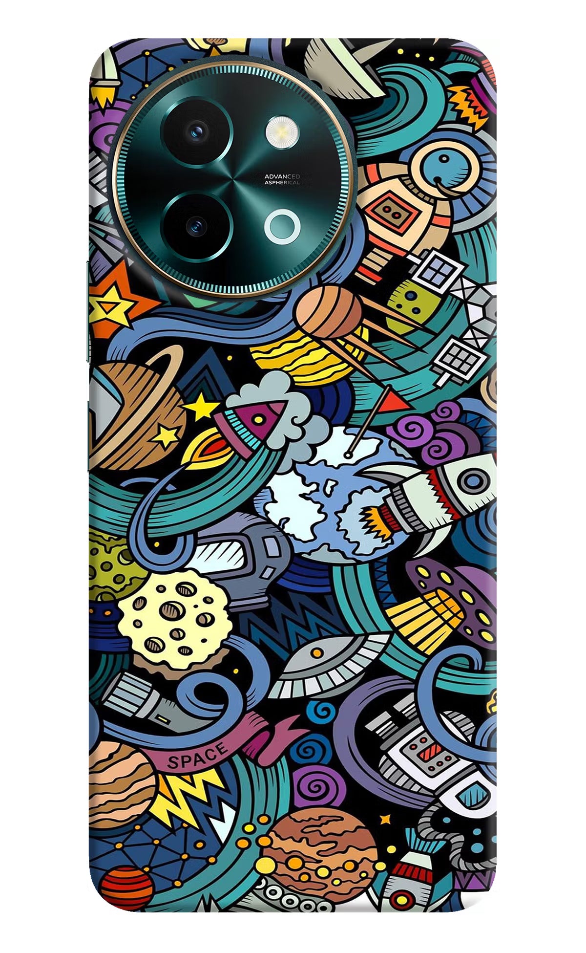 Space Abstract Vivo Y58 5G Hard Case Back Cover by Casekaro