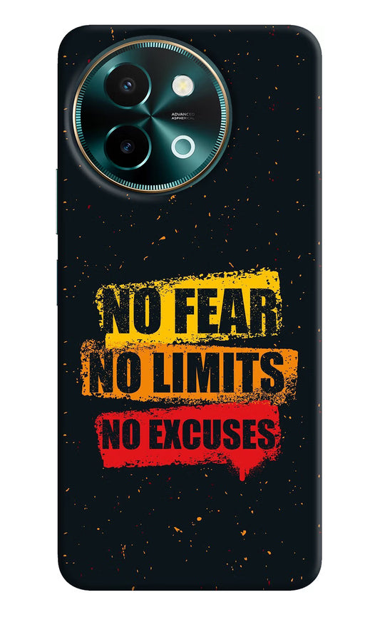 No Fear No Limits No Excuse Vivo Y58 5G Hard Case Back Cover by Casekaro