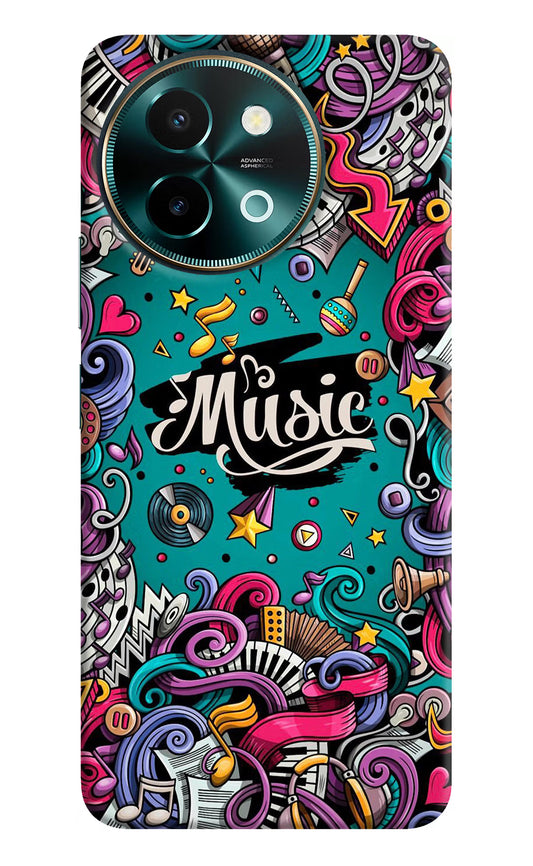 Music Graffiti Vivo Y58 5G Hard Case Back Cover by Casekaro