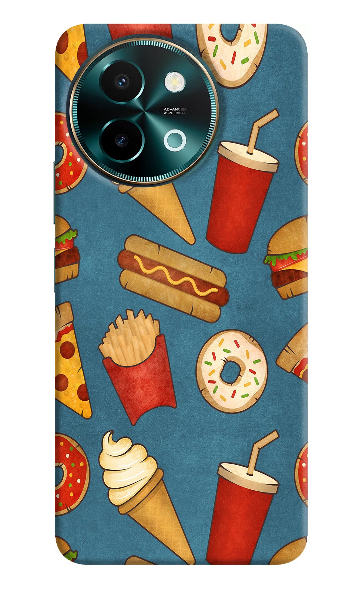 Foodie Vivo Y58 5G Hard Case Back Cover by Casekaro