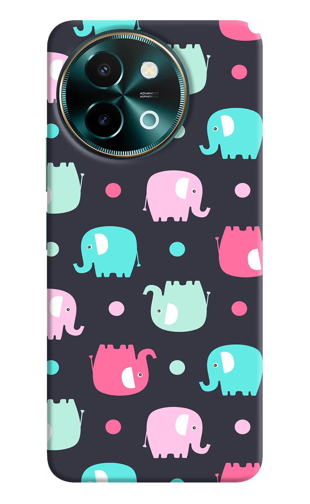 Elephants Vivo Y58 5G Hard Case Back Cover by Casekaro