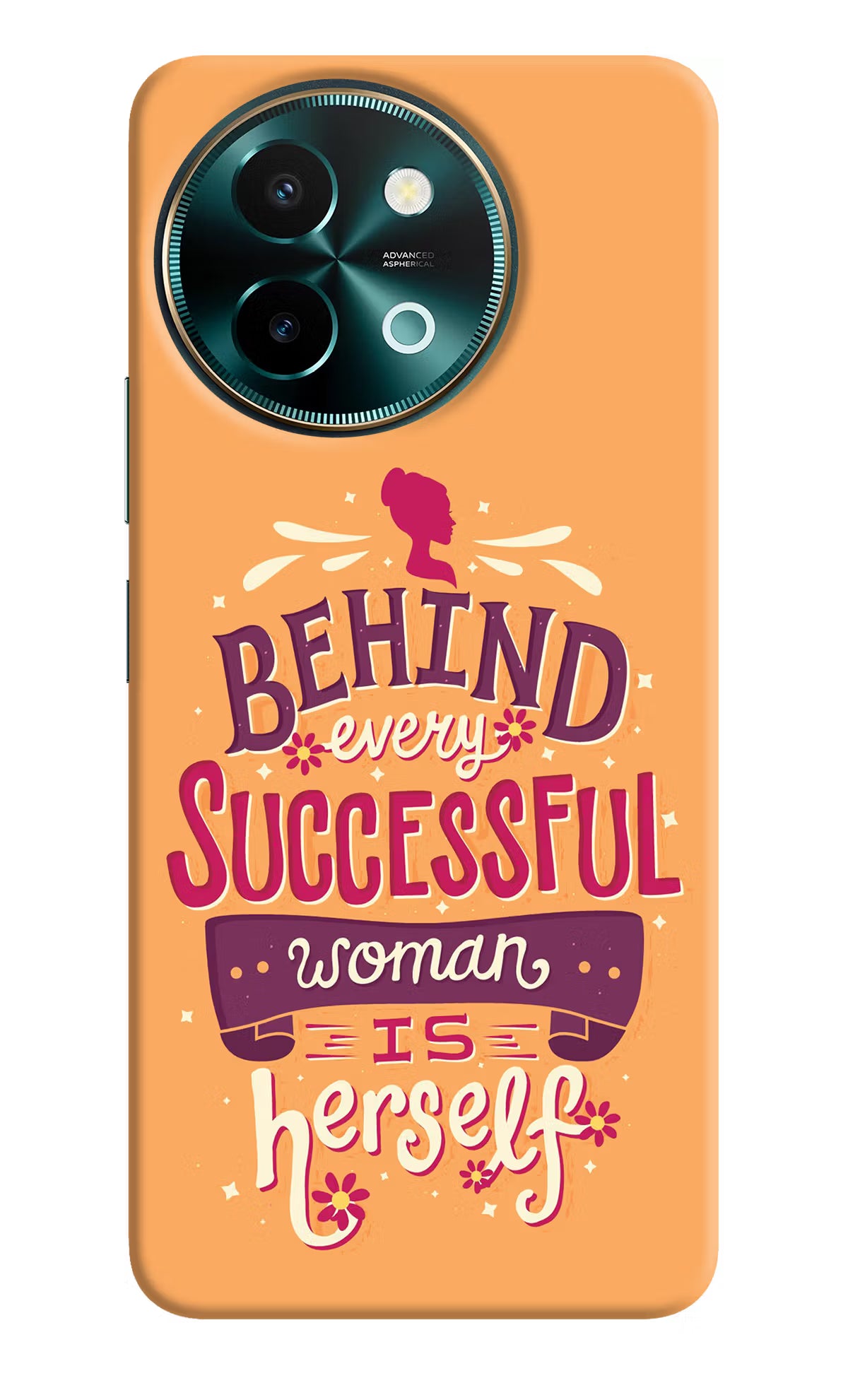 Behind Every Successful Woman There Is Herself Vivo Y58 5G Hard Case Back Cover by Casekaro