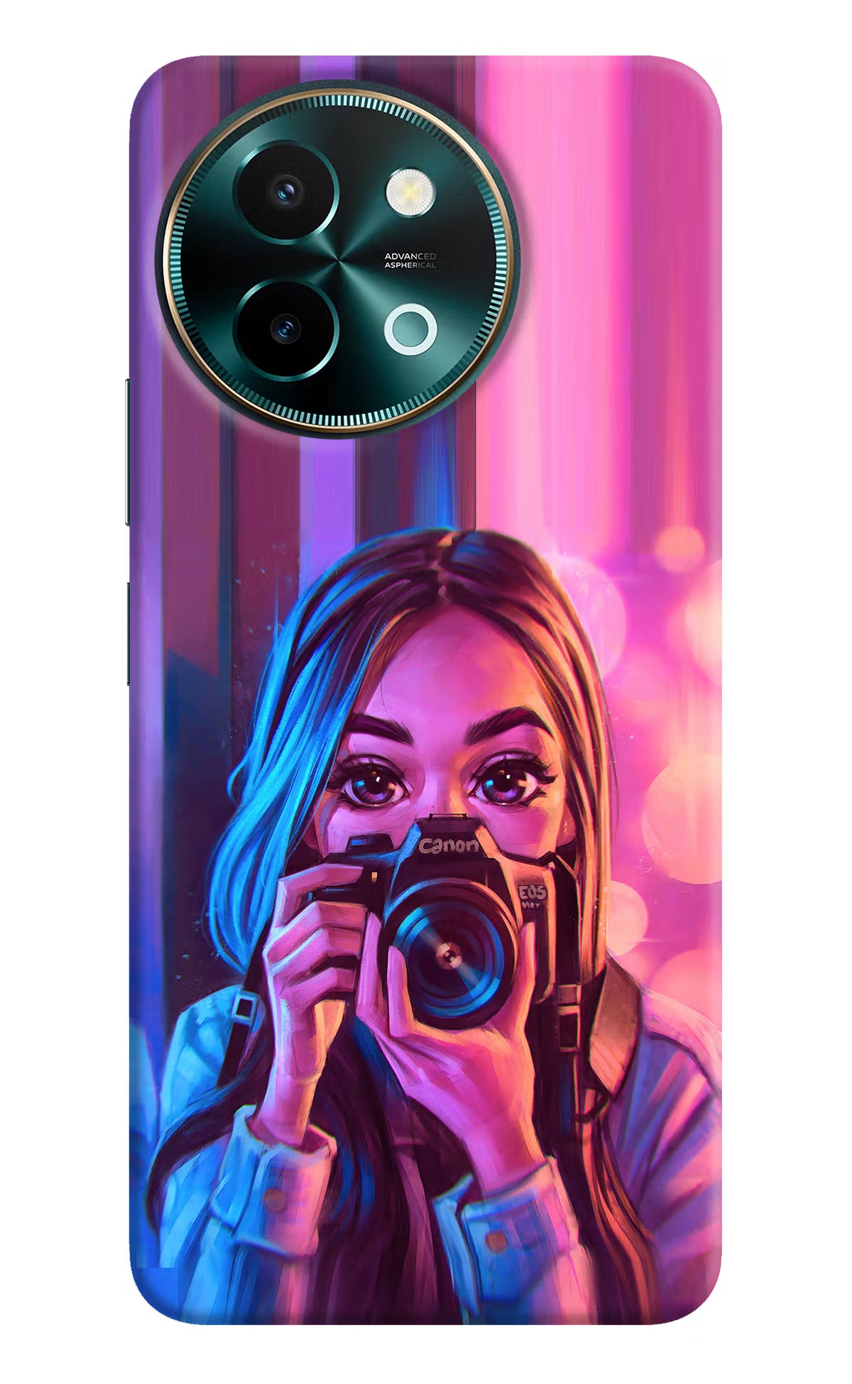 Girl Photographer Vivo Y58 5G Hard Case Back Cover by Casekaro