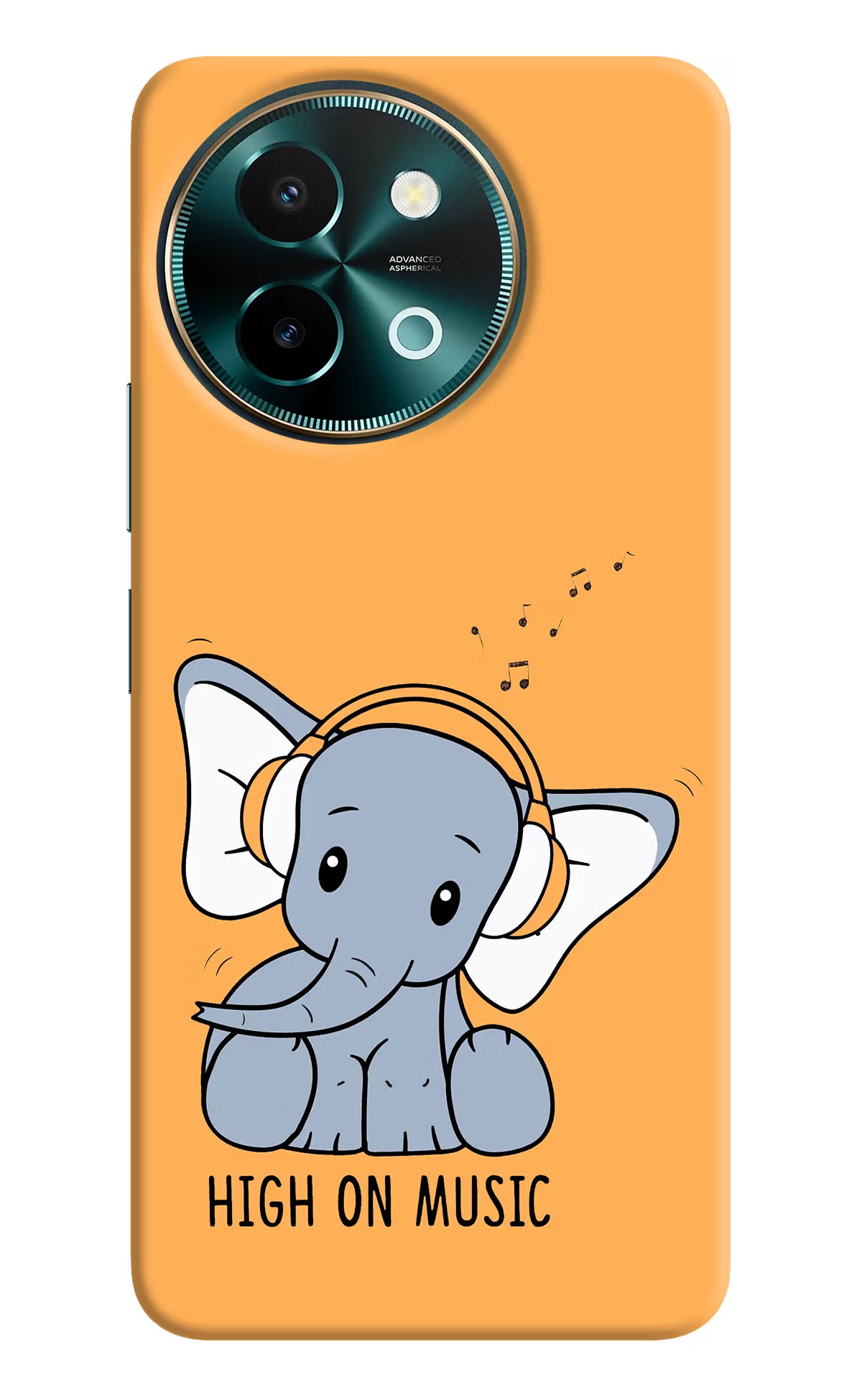 High On Music Vivo Y58 5G Hard Case Back Cover by Casekaro